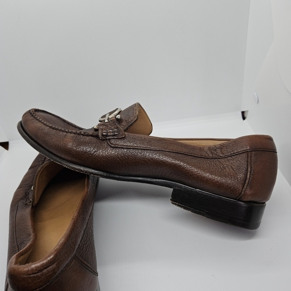 Alan Payne Mario Deerskin Bit Loafers brown 10C - Picture 7 of 10